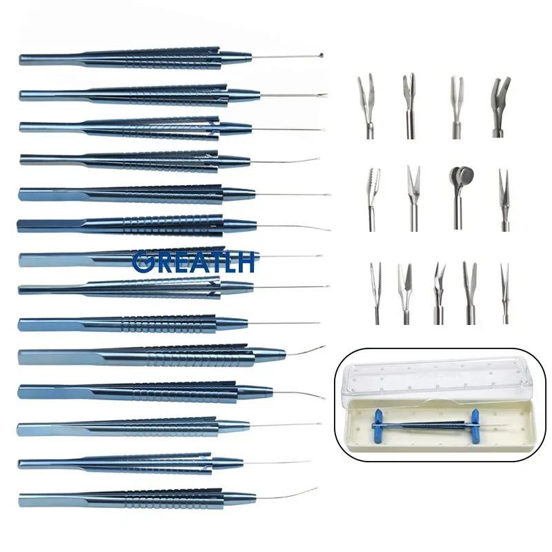 

GREATLH Titanium Alloy Ophthalmic Retinal Capsulorhexis Forceps Eyelid Surgical Tool Ophthalmic Instrument