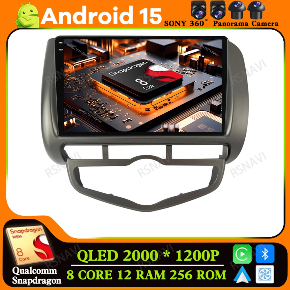 

Android 15 For Honda Fit Jazz 2002 - 2008 GPS Car Radio Head Unit Multimedia DSP 5G WIFI Navigation BT Qualcomm Viedo Player