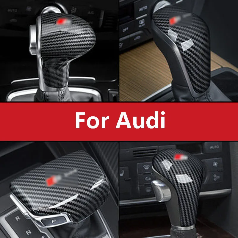 

Carbon Fiber ABS Gear Lever Shift Knob Cover Trim Car Accessories Auto For Audi A3 A4 A4L A5 A6 A6L A7 Q2L Q5 Q5L Q7 Q8 S3 S6 S7