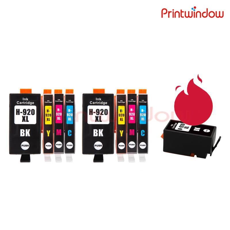 920XL Ink Cartridge for HP Officejet 6000 6500 6500A 7000 7500 7500A High Capacity BK 53ml 1200 Pages CMY 15ml 700 pages