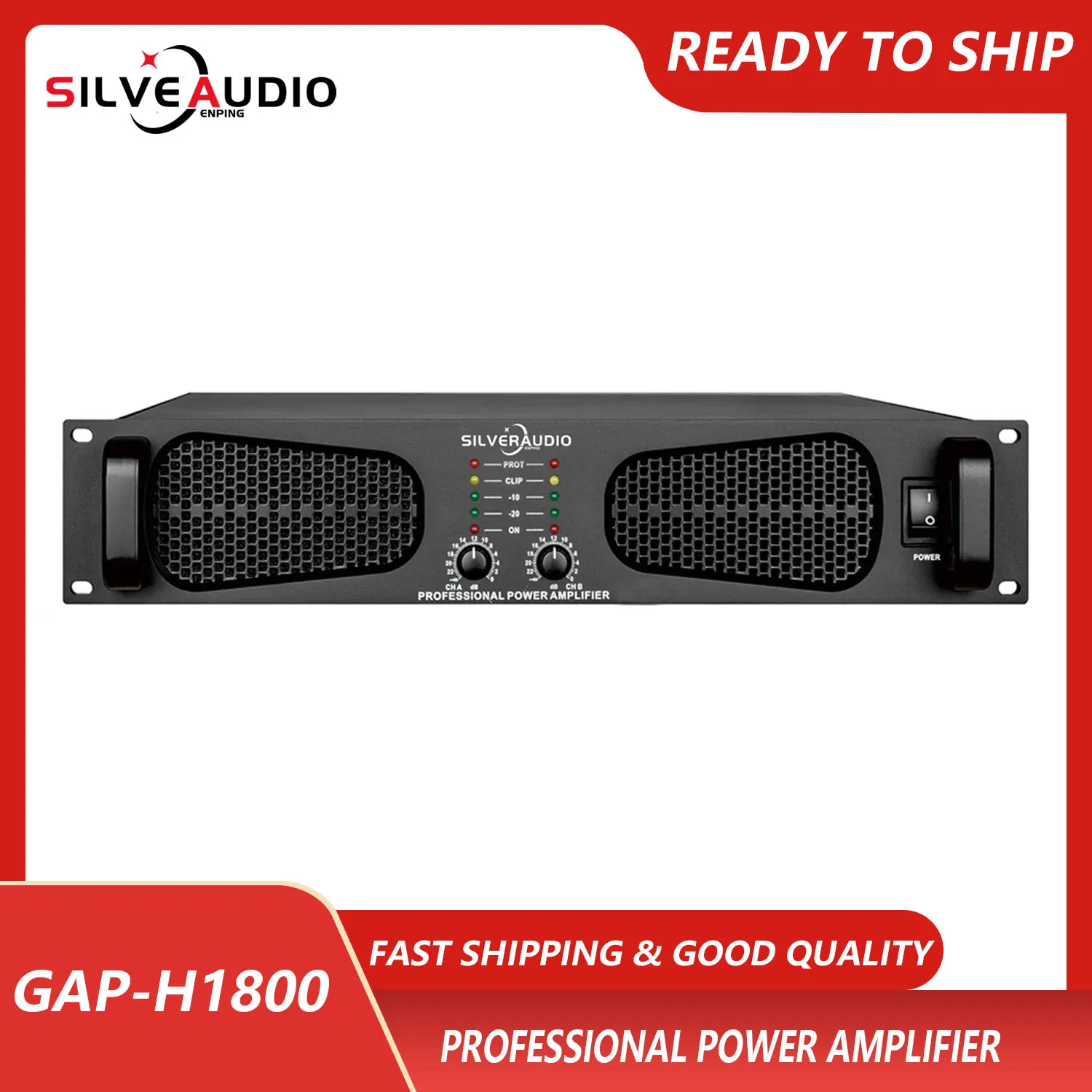 GAP-H1800 3U Power Amplifier 200W 2 Channels Powerful Amplifier For Professional stage performance High Power And Quality