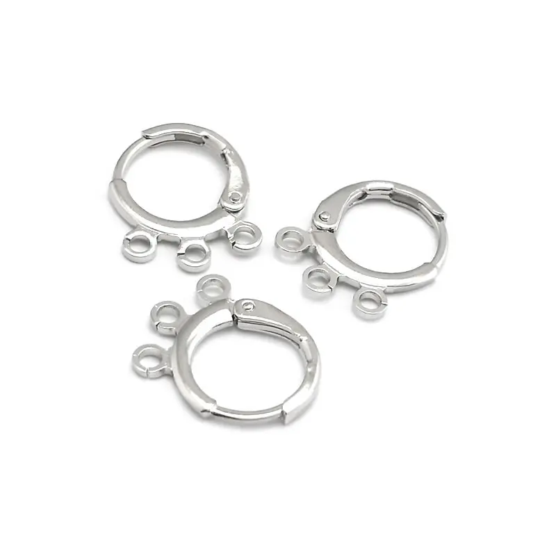 11.5-12MM 13.5-14MM 18K Gold Color Brass Loop Earrings Hoops with Hanging Holes Jewelry Making Supplies Diy Findings Accessories