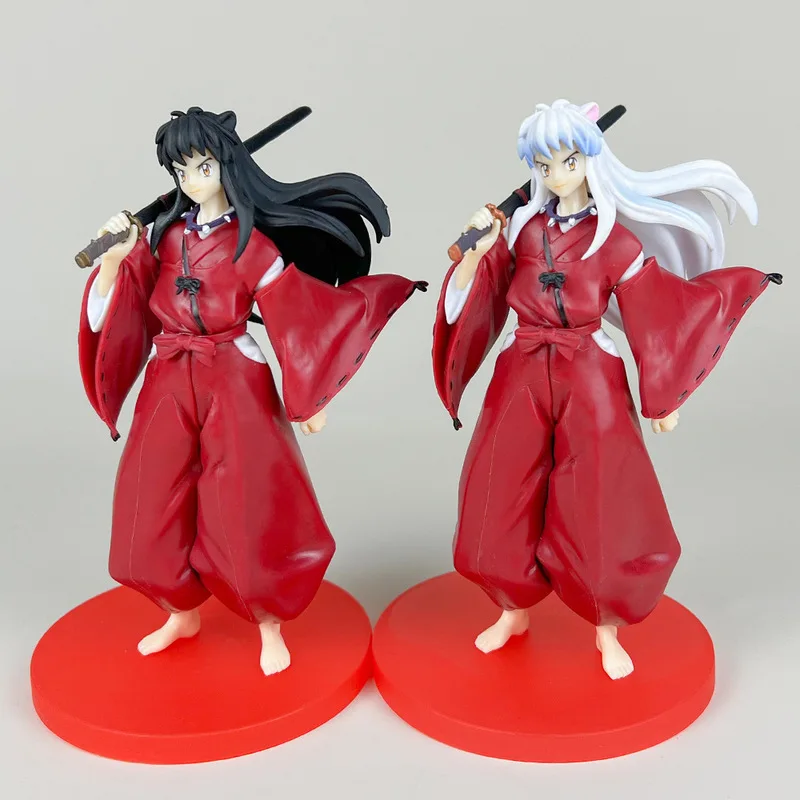 

17cm Anime Inuyasha Figure Inuyasha Kikyō Sesshoumaru Higurashi Kagome Action Figure PVC Model Toys Collectible Gifts ﻿