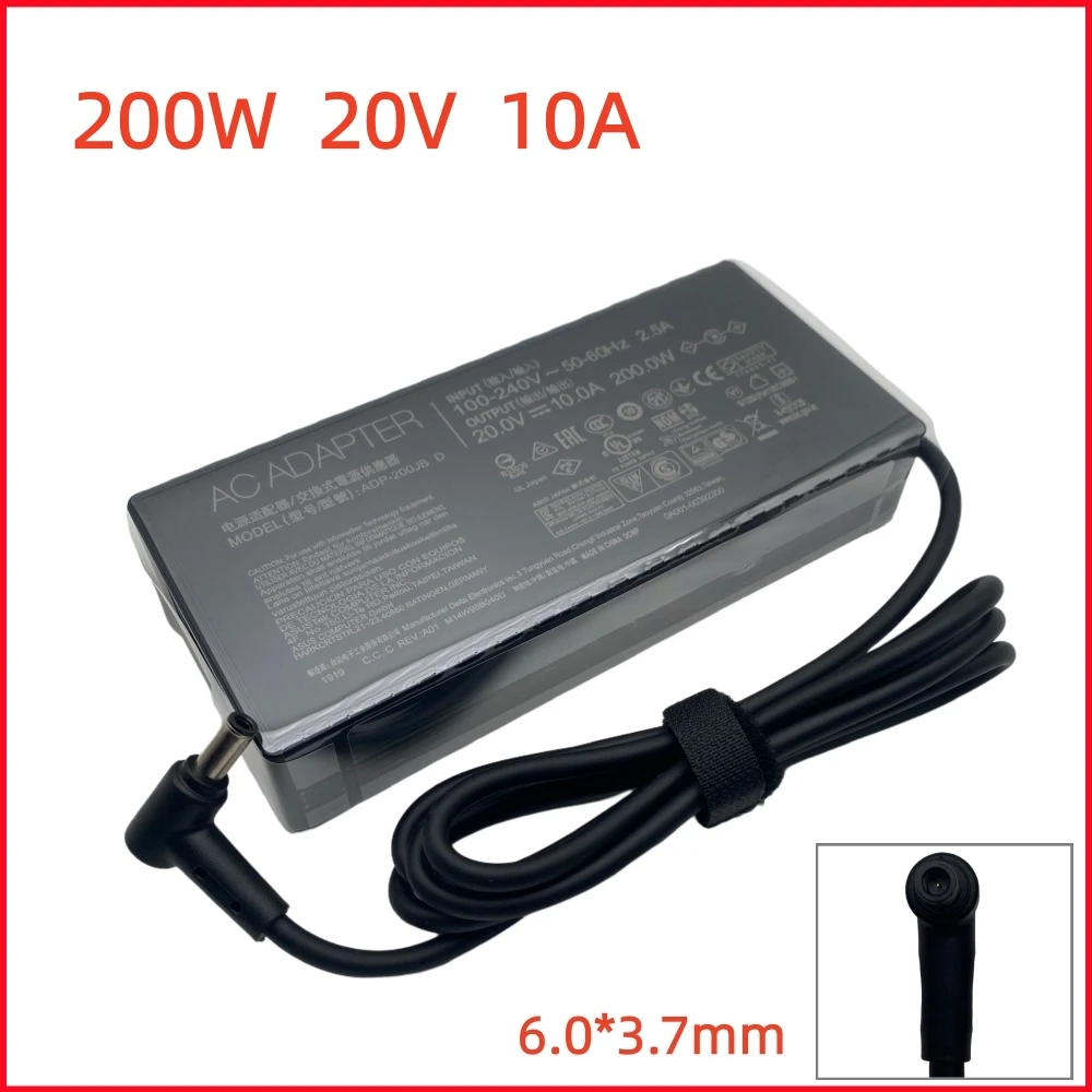 20V 10A 200W Laptop Adapter Charger For Asus ROG Zephyrus G15 GA503Q GA503 TUF Dash FX516PM FX516PM-HN002T ADP-200JB D