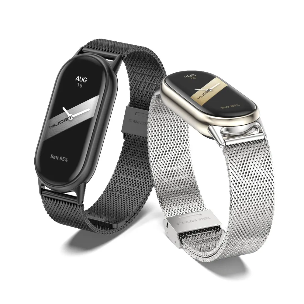 Mi Band 8 Strap for Mi Band 9 Strap Xiaomi Smart Band 8 9 Bracelet NFC Version Stainless Steel Watch Bands Miband 8 Metal Straps