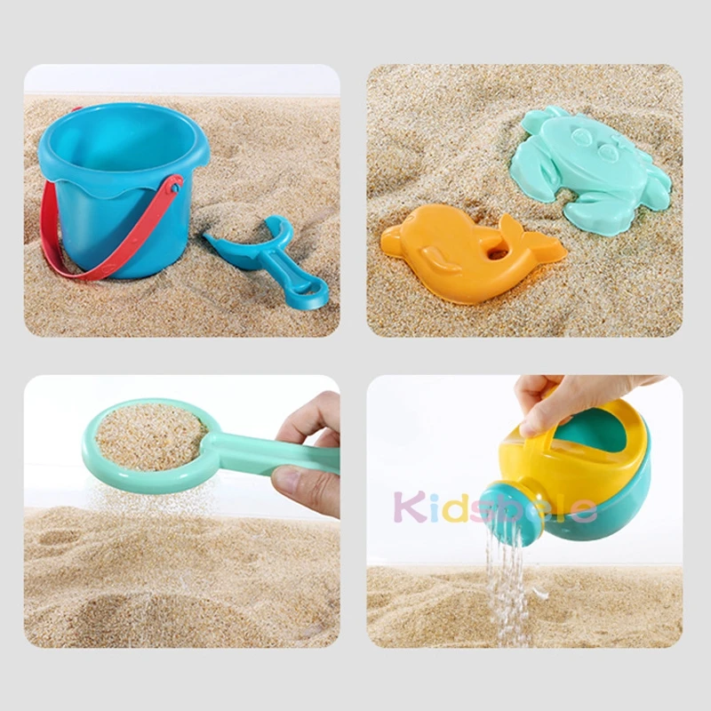 Kids Beach Toys Kit Summer Digging Sand Toys Tool Set Water Toys Sand Bucket Pit Tool Sandbox Outdoor Toys For Children Boy Girl