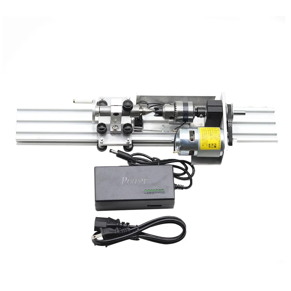 

Multifunctional Micro Lathe Adjustable Mini Grinding Polishing Machine Woodworking Lathe With B12 1.5-10MM Chuck 775 80W Motor