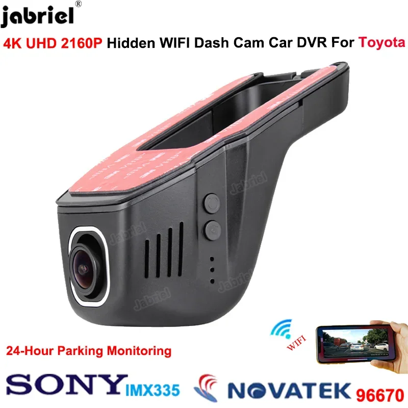 كاميرا 4K Dash Cam للسيارة DVR لسيارة TOYOTA كورولا كامري هايلاندر Rav4 CHR أريس كلوغر أفينسيس ميراي أكوا GR GT سيينا فينزا أفالون