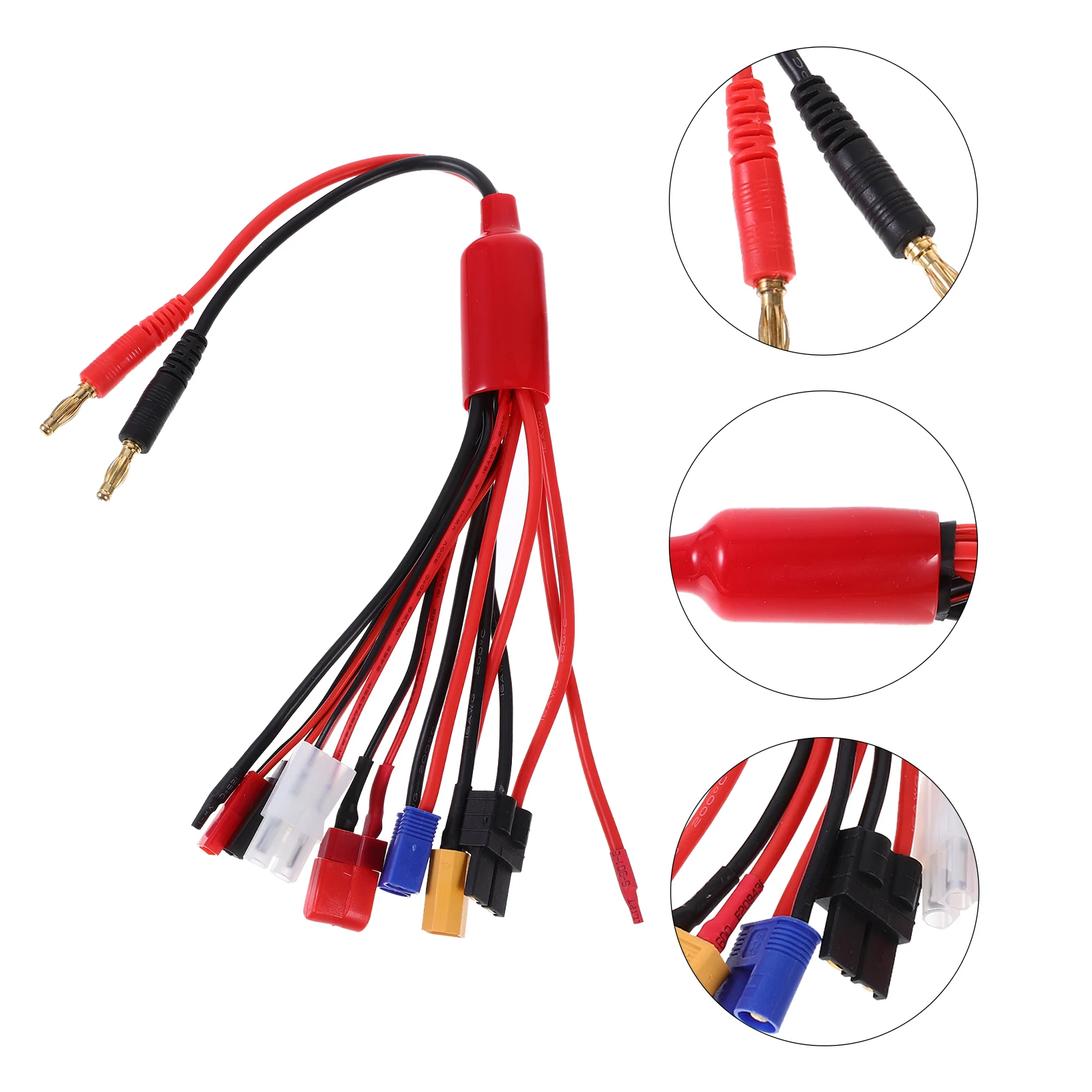 

Model Aircraft Connection Cable Adaptor 4.0mm Banana Plug Wire Flame Retardant High Temp Resistant for RC