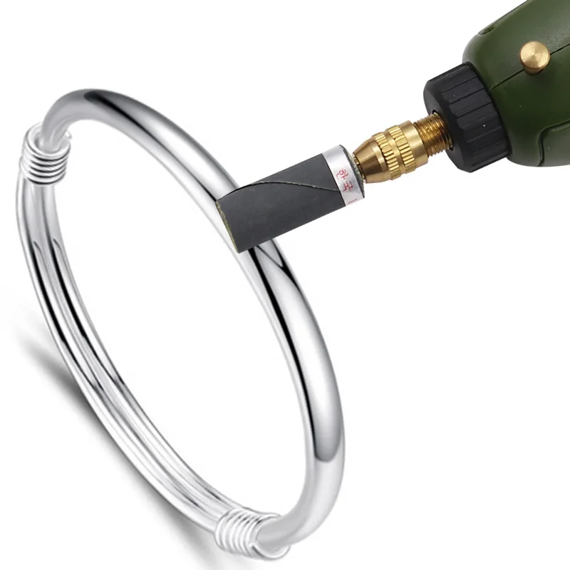 Asta abrasiva per carta vetrata per lucidatura di gioielli accessorio per utensili rotanti elettrici con gambo da 3MM