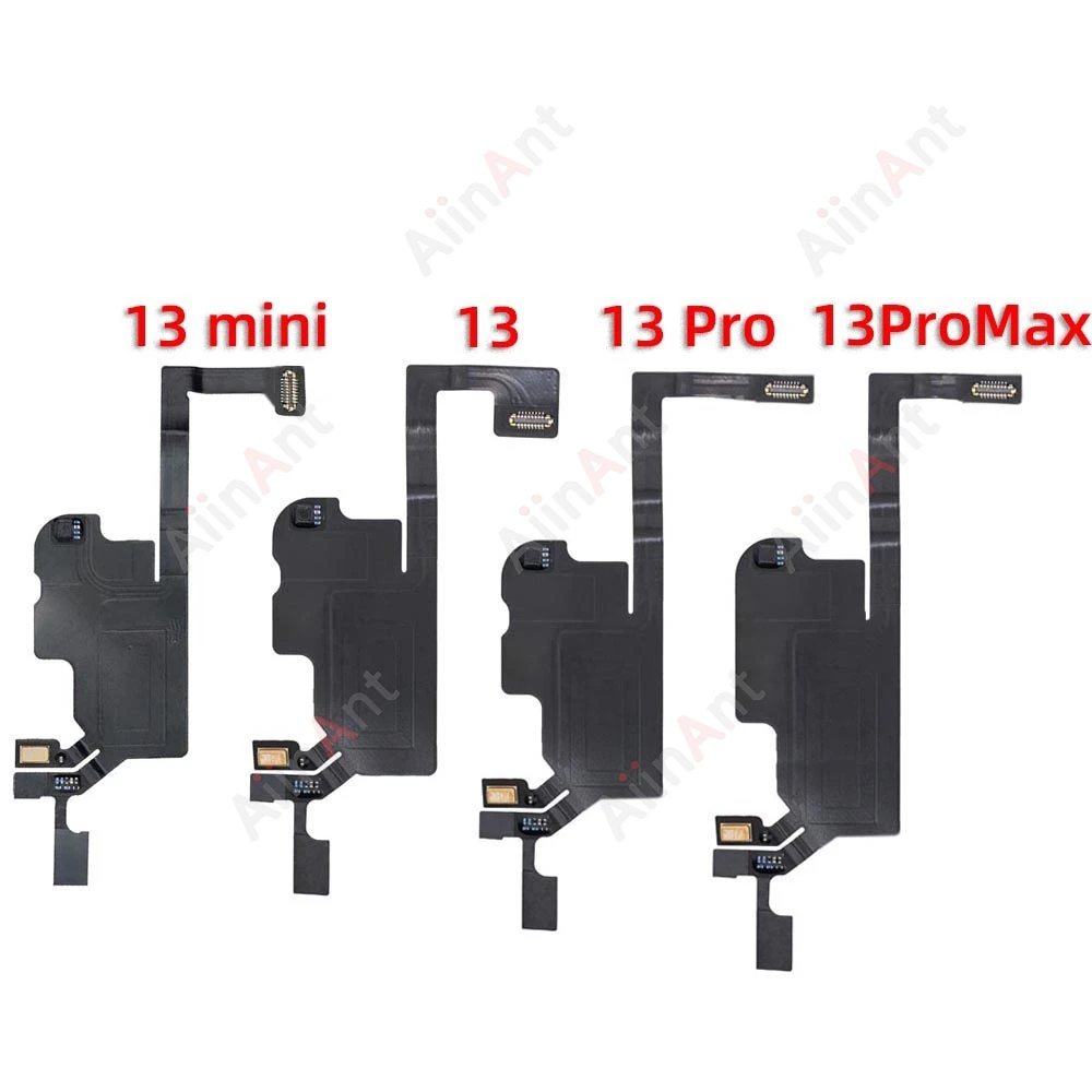 AiinAnt Phone Top Sound Ear Earpiece Speaker Proximity Light Sensor Flex Cable For iPhone 12 13 14 15 Pro Max Plus