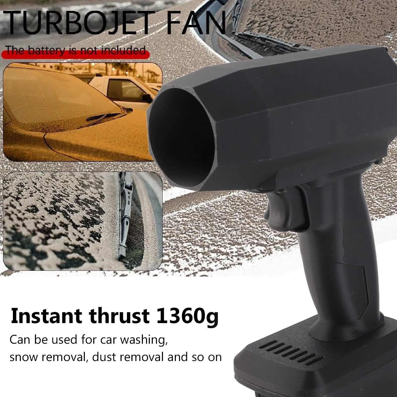 Peniup Listrik PETG 150000RPM Turbofan Kecepatan Tinggi Tanpa Kabel, Penyedot Debu Portabel untuk Pembersihan Mobil, Berkemah di Luar Ruangan, Pistol Tiup