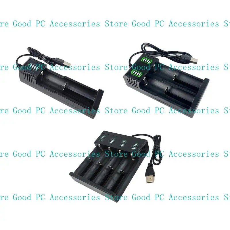

652F Compactly 4Bay 18650 Batteries Compatible for 21700,26700,14500,18500,26650 Featuring LED Indicators