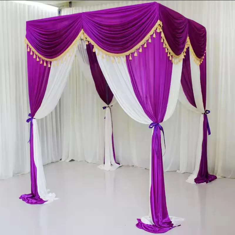 2 Meter Velvet Party Valance Drape Panel Wedding Backdrop Decor Curtain Swag Stage Background Drapery Table Skirt Curtain Head