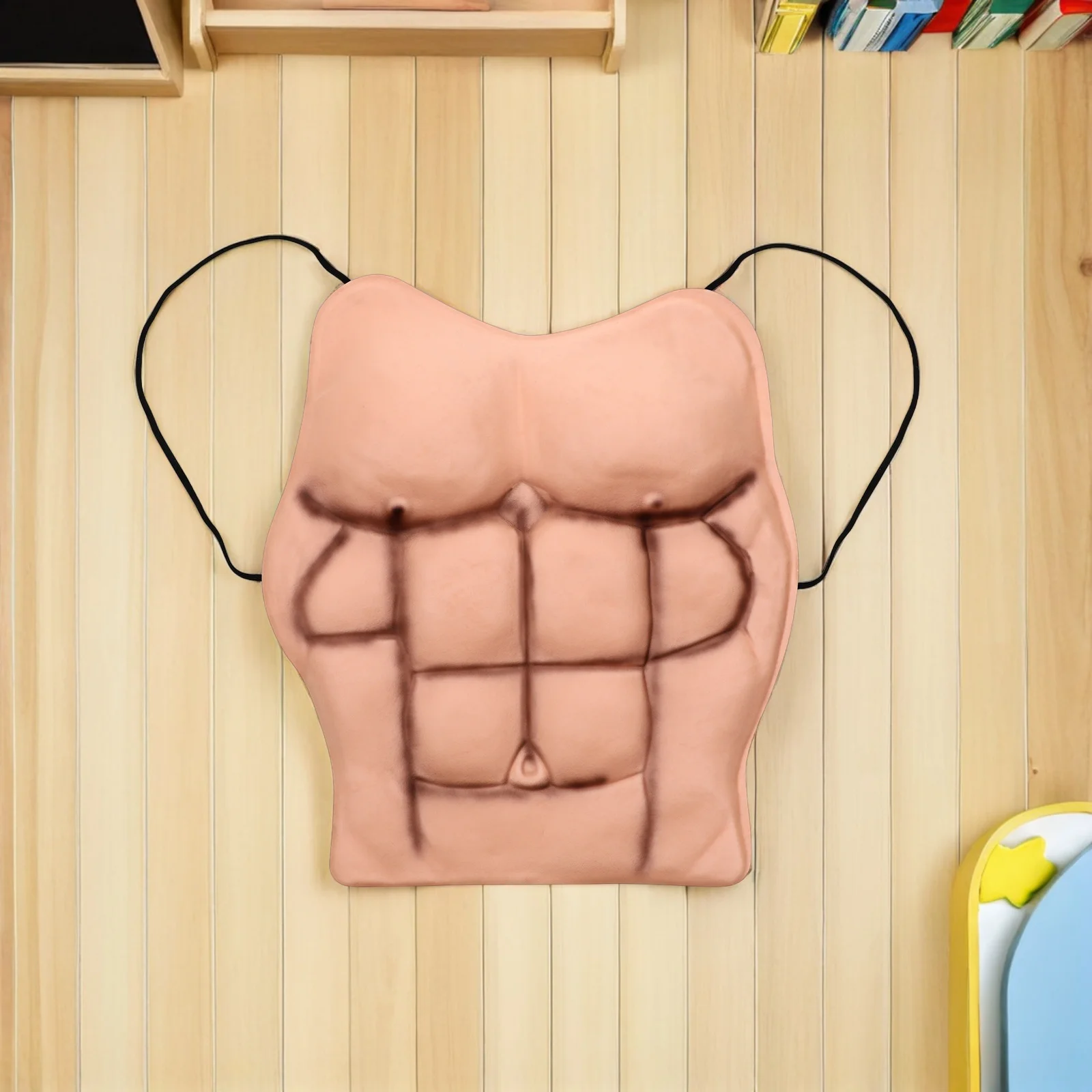 2Pcs Realistic Fake Muscle Chest Props for Men Halloween Cosplay Costumes Themed Parties Quick Wear Design Fake Chest Muscles