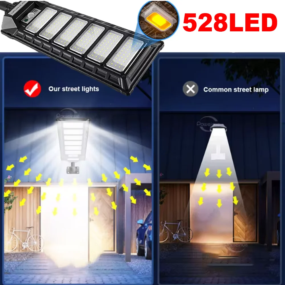 Powerful 18000W LED Solar Lights Outdoor Motion Sensor Solar Street Lamp Super Bright Solar Wall Light Country House Yard Garden