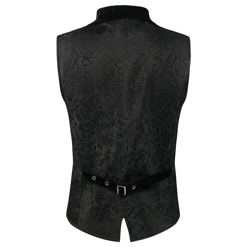 2024 Wish New Men's Medieval Gothic Style Halloween Costume Long Coat Vest Retro Vintage Attire Stage Performance Wardrobe