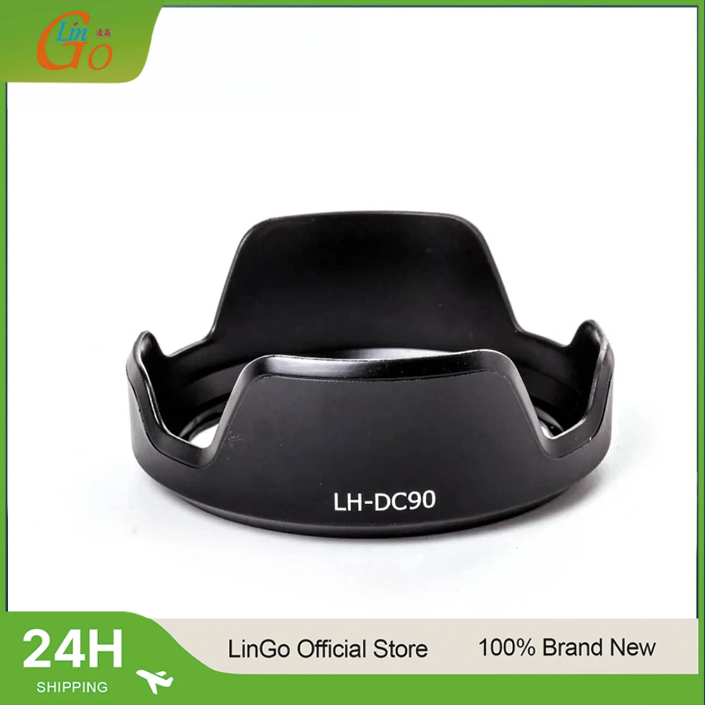 LinGo Bayonet Camera Lens Hood For Canon Powershot SX60 HS  Lens Hood Replaces CANON LH-DC90 Camera Accessories Black