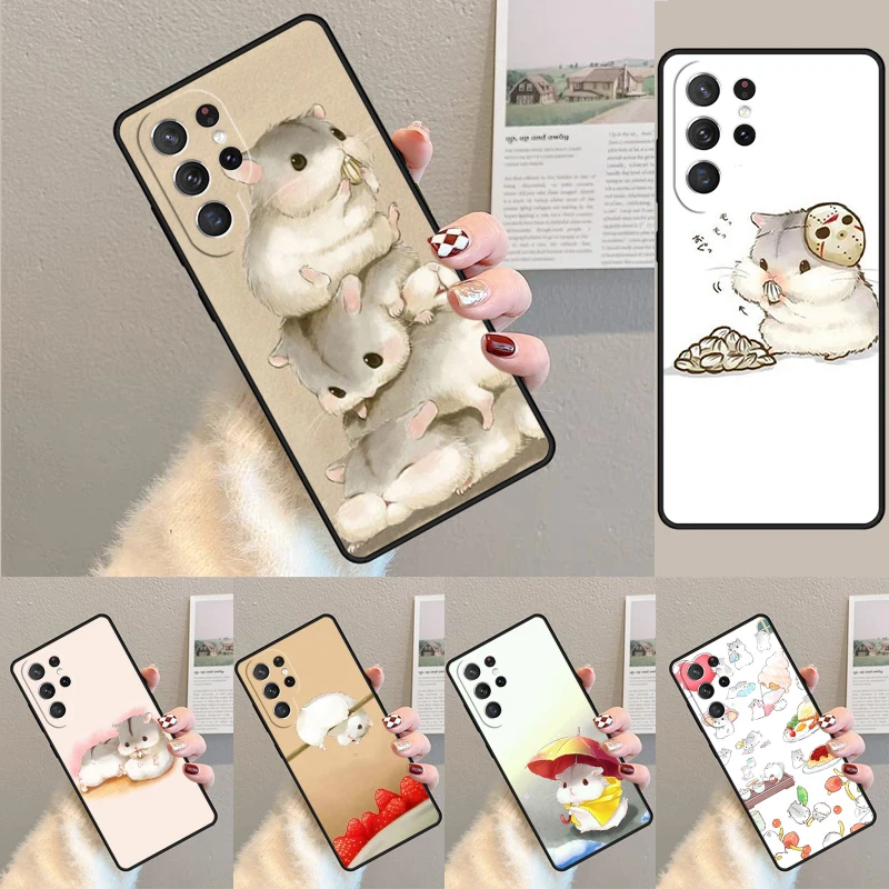 Rabbit mouse Hamster TPU Phone Case For Samsung Galaxy note 10 pro S26 S25 S24 S23 S22 Ultra Plus S21 FE S20 Shockproof Cover