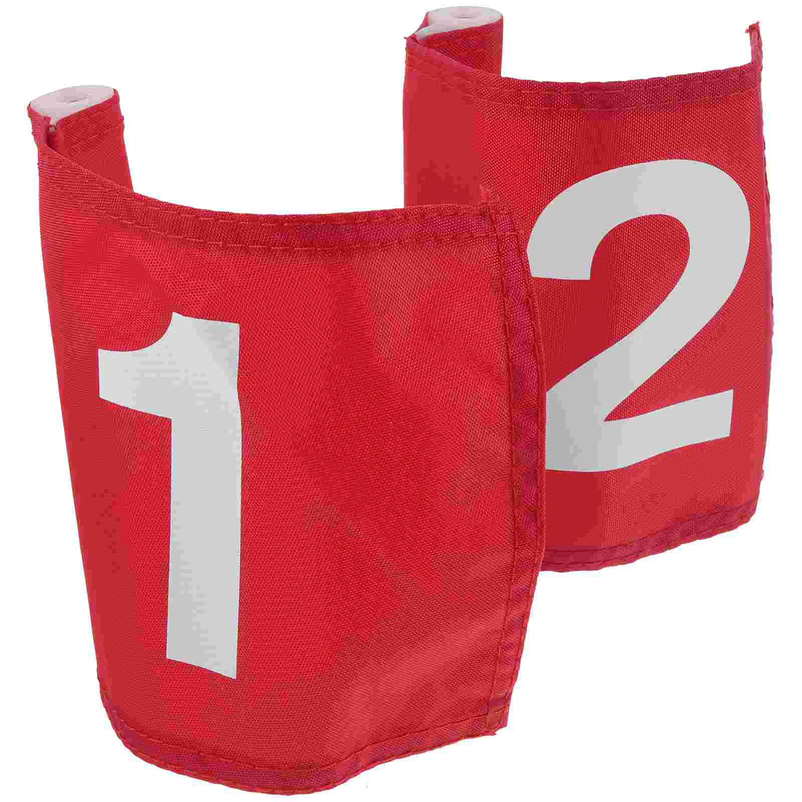 

2 Pcs Golf Ball Golfs Practice Mini Outdoor Practicing Flagpole for Polyester Number Training Professional