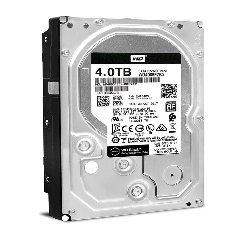 Western Digital WD Black 4TB 3TB 2TB 1TB Performance Internal Hard Drive HDD 5400 RPM SATA 64MB Cache 3.5 Inch Suitable 3TB 4TB