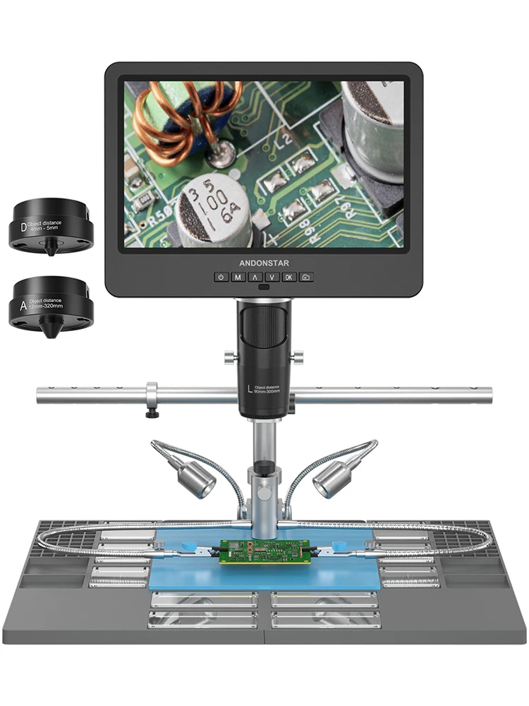 Andonstar Nowy Mikroskop Cyfrowy Trinokularowy 2000X UHD 2160P HDMI AD246SM-Plus do Lutowania PCB SMD i Naprawy Telefonów — zdjęcie 2