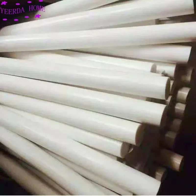 

White PTFE Plastic Rod 50cm 25cm Solid Bar Eco Friendly Non Toxic for Machining