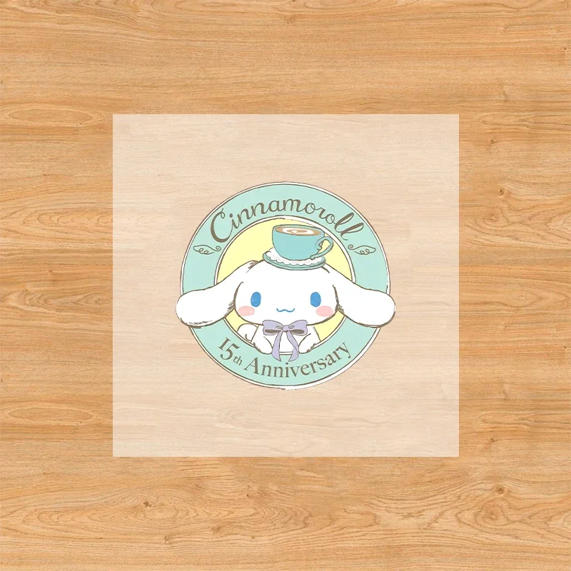 Sanrio Cute Cinnamoroll Iron on Sticker Kawaii Heat Transfer Stickers Cartoon Kids DIY Costume Backpack Decoration Birthday Gift