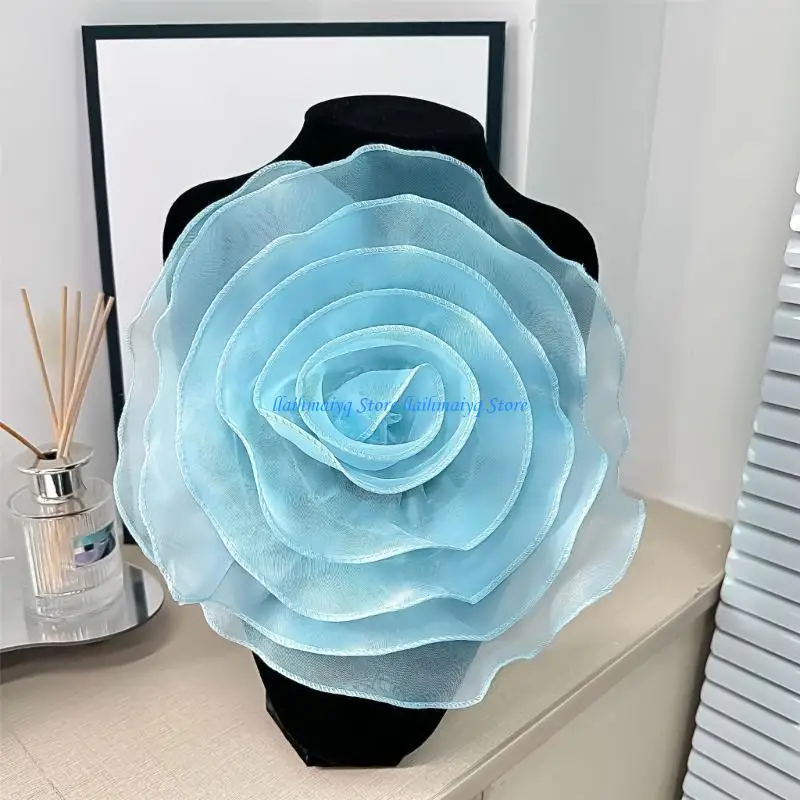 

573B Handmade Costume Appliques Silk Flower for Ethnic Dress Corsages Decors Flower Patches Sewing Garment Appliques