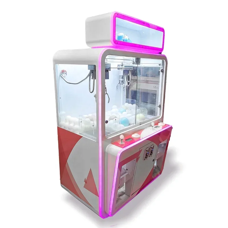 

Claw Vending Machine 2 Player Ufo Catcher Pink Customized Two Claws Arcade Toy Crane Game Claw Machine