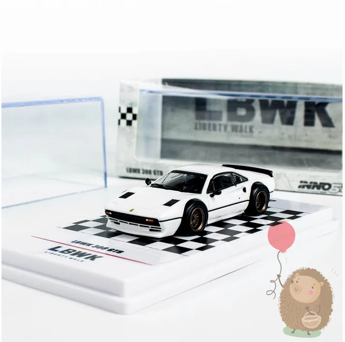 

Модель автомобиля INNO 1/64 LBWK 308 GTB, литая под давлением, из сплава, для хобби, игрушки, украшение, подарок, белый цвет