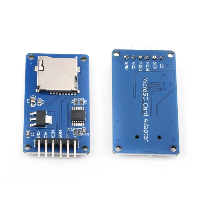 Модуль карты Micro SD/карта Mini TF для чтения и записи/интерфейс SPI/источник питания с преобразованием уровня