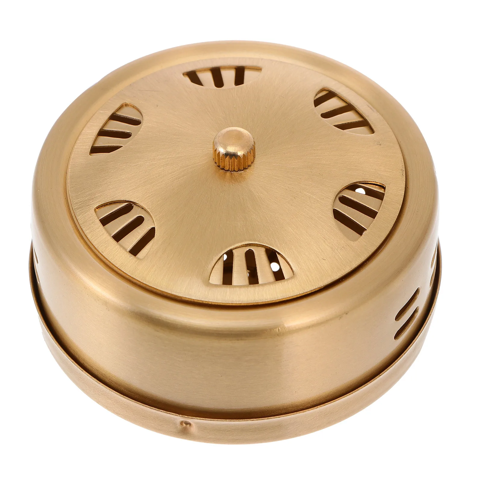 1 قطعة صندوق الكى المحمول الذهبي النحاس سميكة تصميم مكافحة تحرق Moxa الموقد الحال بالنسبة للمنزل تدليك العلاج أداة الصحة