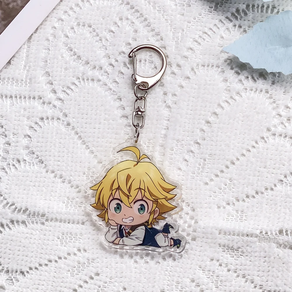 1/8PCS Anime Characters The Seven Deadly Sins Acrylic Keychain Accessories​ Keyrings Friends Gifts Bag Charms​ Backpack Pendant