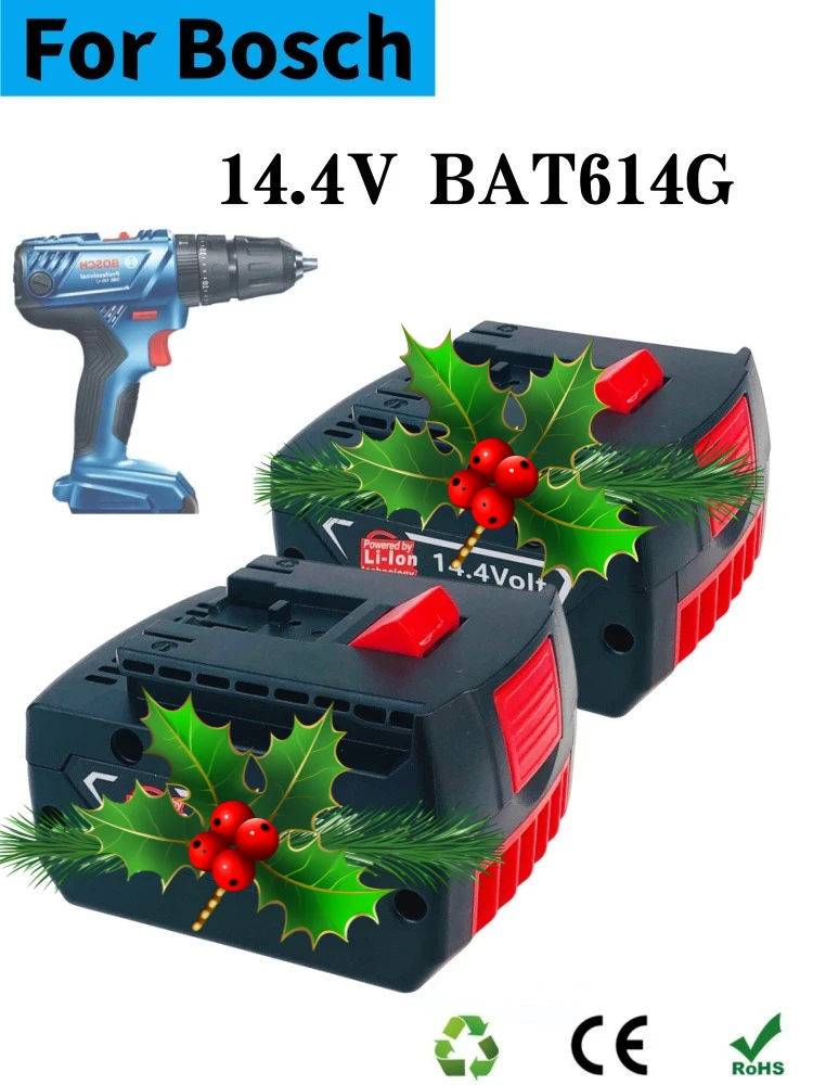 

14,4 В, 4,8 Ач для GBH GDR GSR 1080 DDS180 BAT614G, сменный литий-ионный аккумулятор с зарядным устройством, перезаряжаемый аккумулятор для электроинструмента Bosch