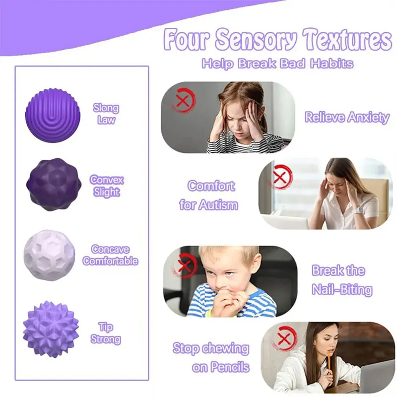 Boules sensorielles colorées magnétiques en Silicone, jouets Fidget, balles d'inquiétude pour l'autisme, soulagement de l'anxiété, balle anti-Stress, Spinner, jouet apaisant, cadeau