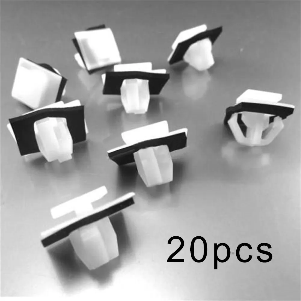 Useful Car Rivet Clips With Sealer W/ Sealer White 20pcs 87756-2E000 Durable New 100% Brand New And High Quality