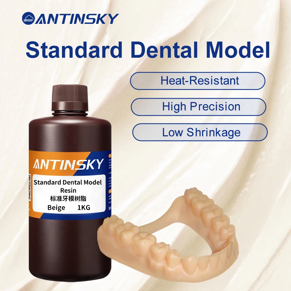 Antinsky Temporary Dental Model Resin 405nm 0.5kg Used for Teech High Precision/Low Shrinkage/Smooth Surface 2