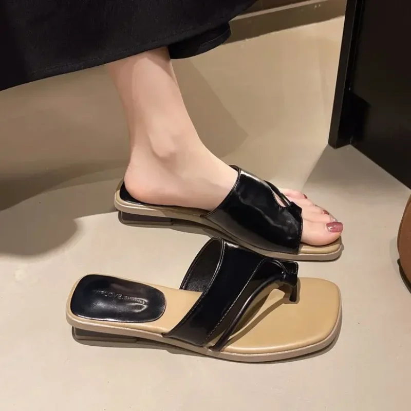 المرأة كليب تو الوجه يتخبط جديد 35-40 نمط جديد مربع رئيس المفتوحة تو لينة أسفل الصنادل لطيف عادية مائة مباراة النعال #5