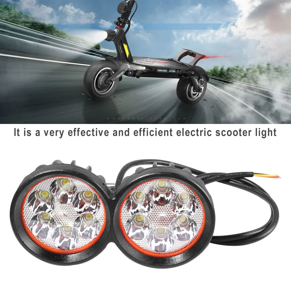 Front Led Headlight Lamp Super Bright Scooters 6 LED Fog Spotlight Working Spot Light 12-80V Universal Electric Scooter  Spot