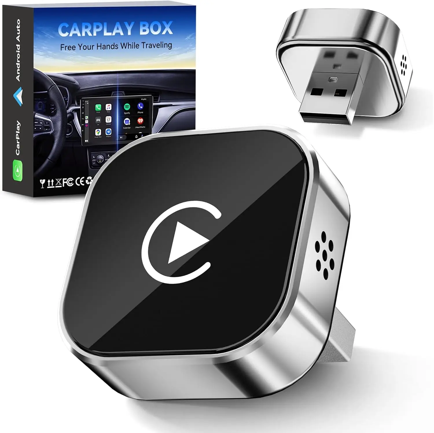 2026 Wireless Car Adapter - Universal Smart Screen Converter, USB-C/Type-C,Plug & Play, Zero Delay Needs Built-in Vehicle System