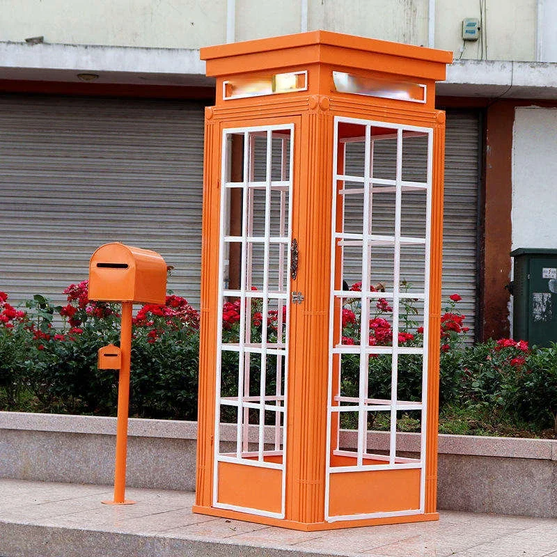 Custom london telephone booth pink telephone booth Outdoor art decoration pink telephone booth photography props for wedding