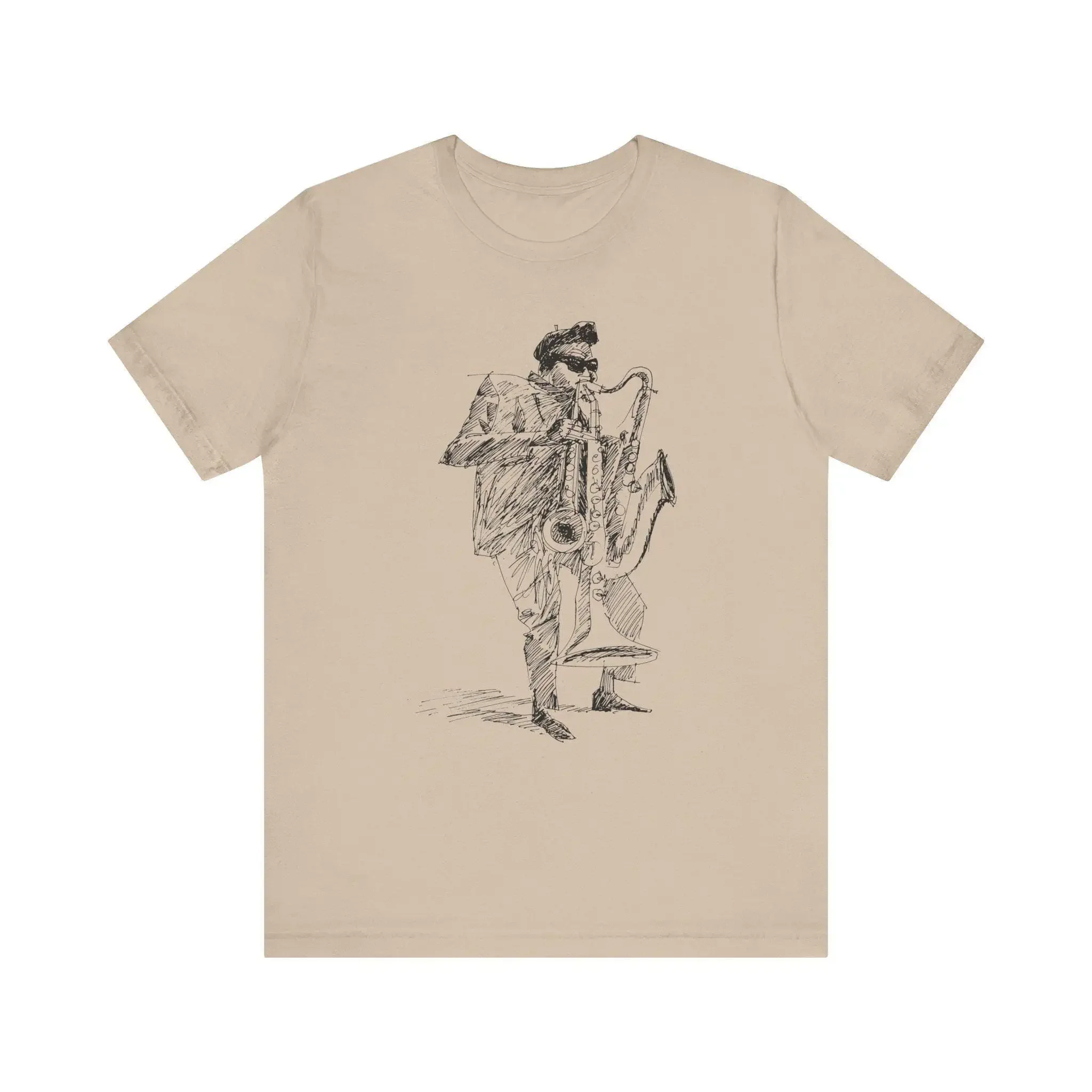 Roland Kirk saxofón camiseta Jazz leyenda músico dibujo estampado Top Jersey