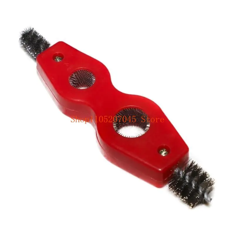 37cd Universal Car Clean Accessories Double Head Double Hole Car Battery Terminals Brush Cleaning Tool Multifunction Brush