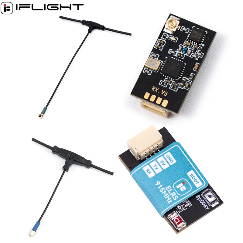 iFlight ELRS 915MHz / ELRS 2.4G Receiver / TX Module with 70mm / 40mm Antenna / Dual-Band Antenna / Stick for Commando 8 FPV