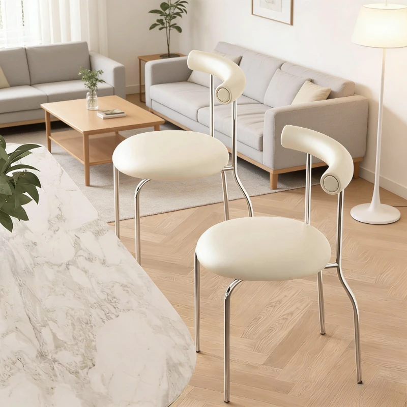 

Обеденные стулья: современные стулья для гостиной и столовой с мягким кожаным сиденьем и металлическими ножками, стулья для кухни и ресторана