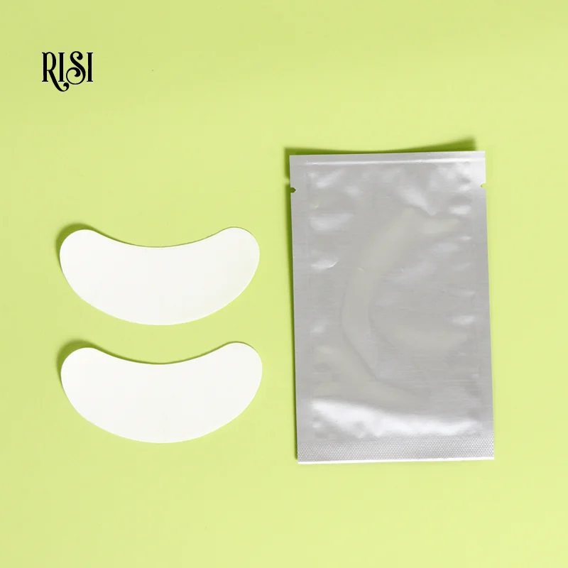 RISI High Quality 50 Pairs Eyelash Extension Hydrogel Patches For Eyelashes 100% No Mold Gel Eye Pads Lashes Extension Supplier