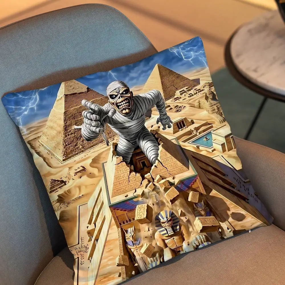 Powerslave Number of the Beast Iron Maiden Cushion Cover Suitable For Sofa Car Bedroom Office Cushions Decorative Pillow Case