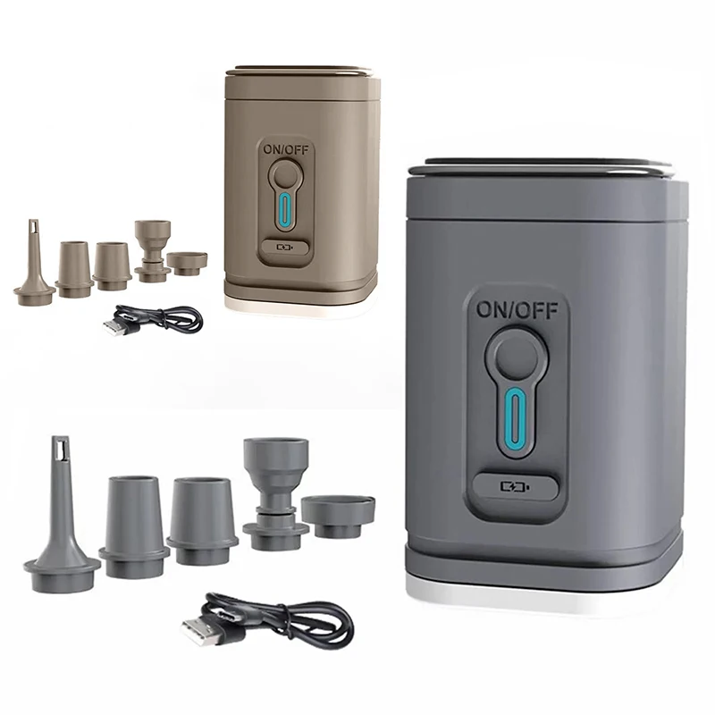 

Cordless Air Pump Electric Compressor Portable Inflator Deflate Bed Camping Led Light Mini Wireles Rechargeable Battery Air Pump