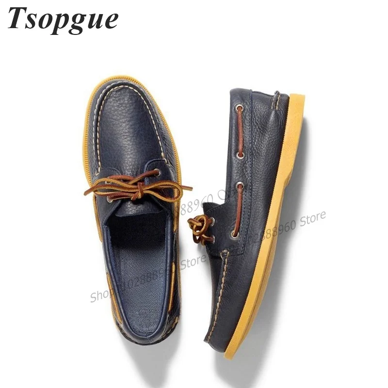 

Handmade Lace-Up Leather Classic Style Men Shoes Men's Pumps Slip-On Runway Casual Party Shoes 2023 Fashionable Zapatillas Mujer